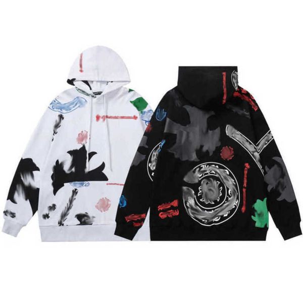 

men's classics luxury sweatshirts jackets brandch hoodies zipper hooded men women designers sanskrit horseshoe cross pullover sweater h, Black;brown