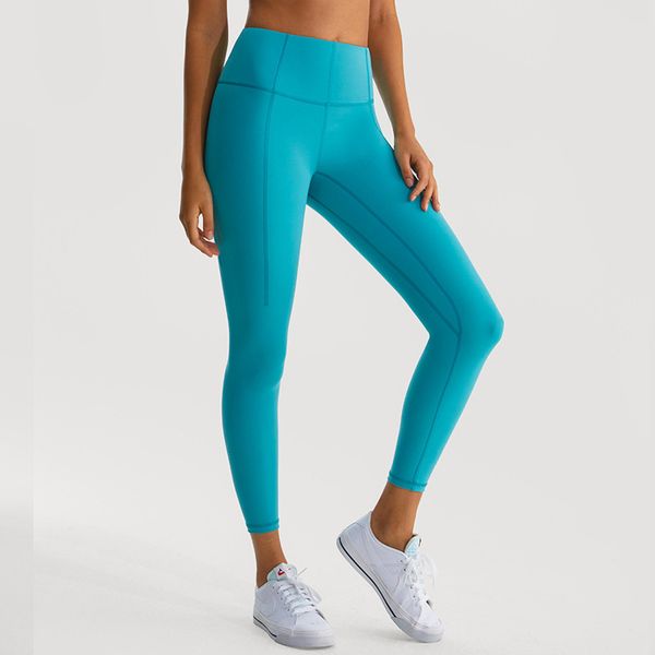 

lu women yoga align leggings push fitness soft high waist pockets seamless hip lift elastic legging casual jogging pants jsk34