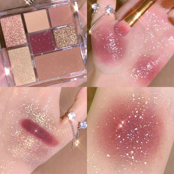 

eyeshadowmeibaoge new color comes into the market, shimmering transparent seven color eye shadow plate, earth color, pearl light, matte colo
