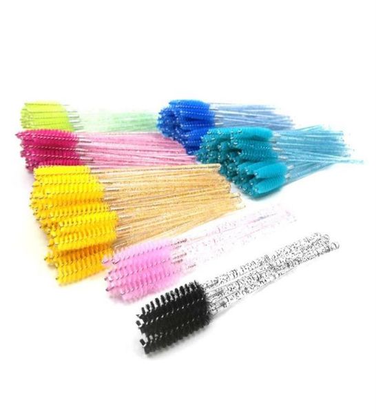 

crystal disposable lash makeup brush applicator styling tools professional individual mini mascara wand brush eyelash extension2959496799