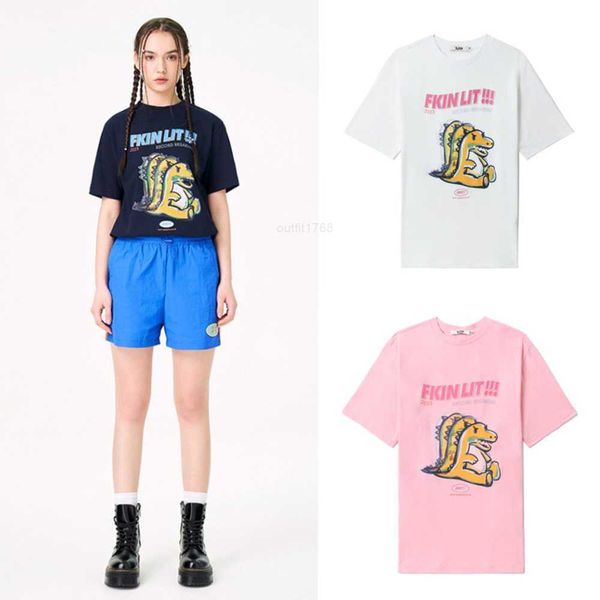 

new korean leisure little dinosaur print t-shirt for women, White