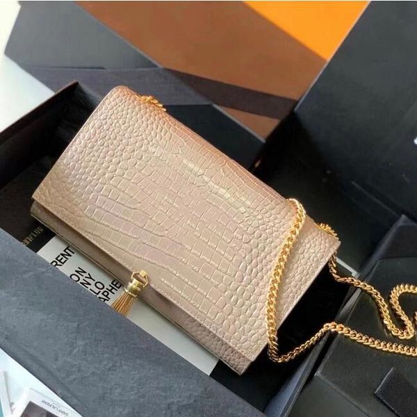 

luxury handbag alligator shoulder bags tassel women cross body chain bag clutch lady flap leather designer handbags satchel messenger crocod