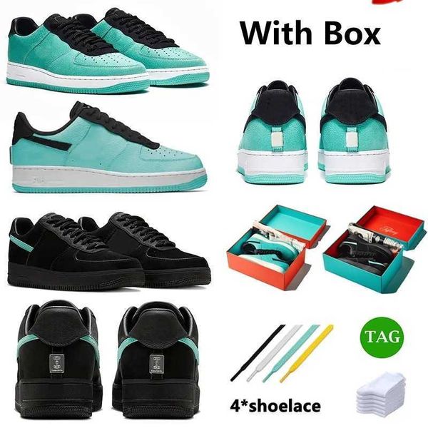 

2023 with box one tiffany blue mens running shoes black multi color dz1382-001 men women trainers sports sneakers sneaker airforces 1 one pl