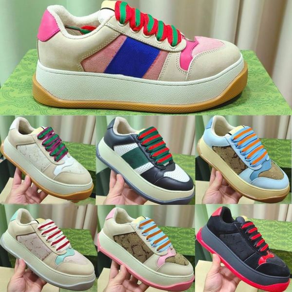 

ucci mens womens basketball shoes italy designer low outdoor distressed screener casual dirty sneakers beige white brown green blue red pink