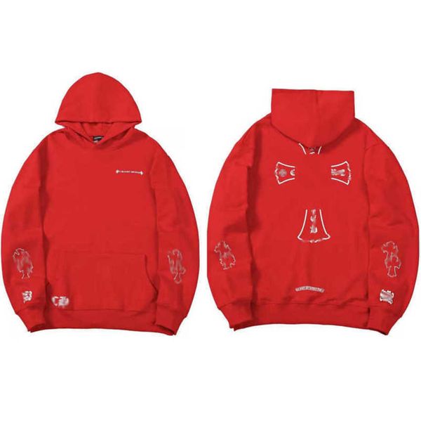 

jackets men's classics luxury hoodies brand ch sweatshirts designers zipper hooded sweater men women casual pullover sanskrit horseshoe, Black