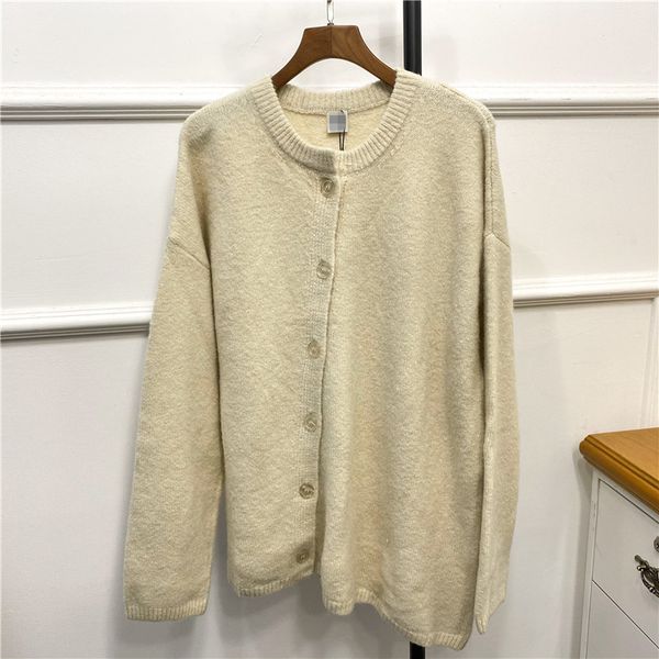 

new toteme women's asymmetric cashmere cardigan sweater loose fit, Black;brown