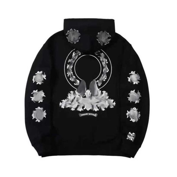 

fashion men's luxury jackets hoodies brandch sweatshirts designers zipper hooded sweater men women casual pullover sanskrit horseshoe h, Black