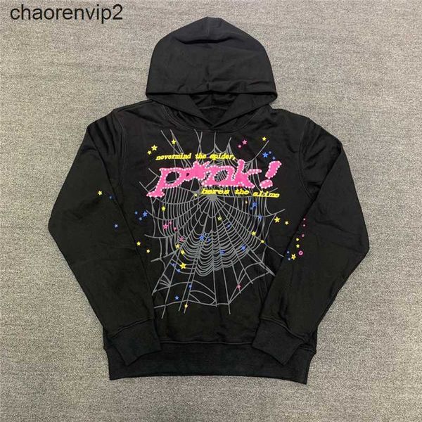 

hoodie puff print men women 1 heavy fabric sweatshirts pullover, Black