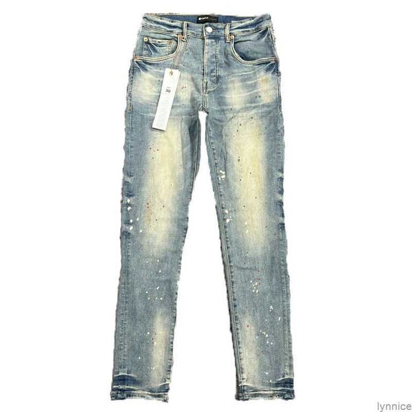 

designer purple jeans brand fashion mens jean distressed motorcycle biker rock skinny slim ripped hole letter brand hip hop denim pants 5ub6, Blue