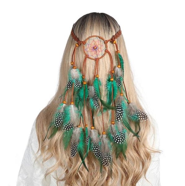 

molans feather hair bands accessories headband hippy girl boho gypsy hairband headpiece feather jewelry native festive headwear8032155, Silver