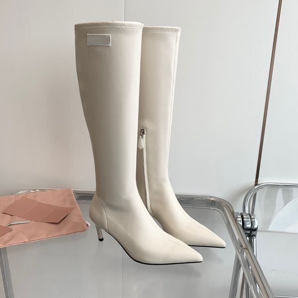 

2023 designer australia m boots luxury winter women's thin high heel snow boot thigh high over the knee knight boots 35-41, Black