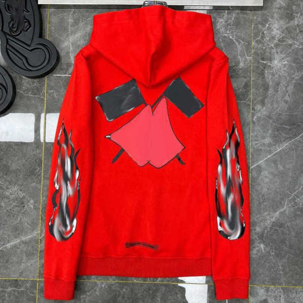 

men's luxury fashion sweatshirts jackets brand hoodies zipper hooded men women designers sanskrit horseshoe cross pullover sweater hood, Black;brown