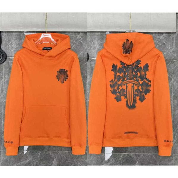 

fashion luxury men's sweatshirts jackets brand ch hoodies zipper hooded men women designers sanskrit horseshoe cross pullover sweater h, Black;brown