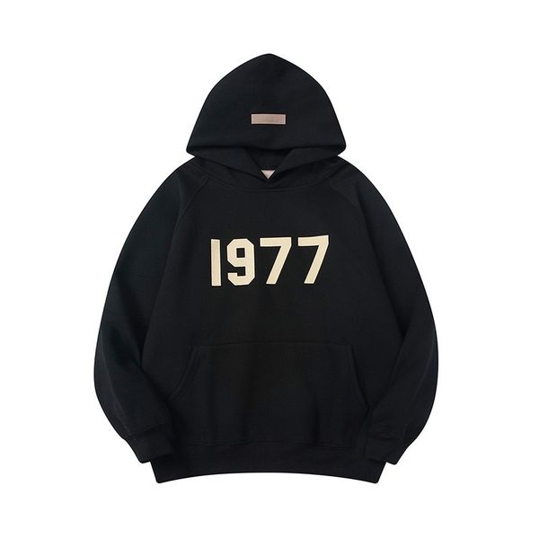 

men hoodies designer hoodie essentail sweatshirts hoody women high street streetwear ess loose hoodie couple cotton sweater pullover long h, Black
