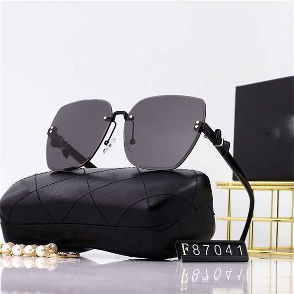 

50% off wholesale of sunglasses new trimmed frameless women's bowknot red sunglasses tiktok fashion street shooting glasses, White;black
