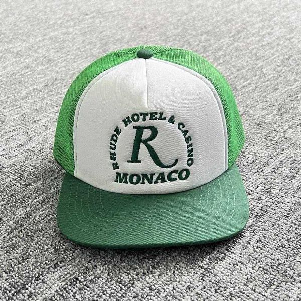 

new embroidery rhude baseball cap men women rhude sun hat sunscreen outdoor adjustable, Blue;gray