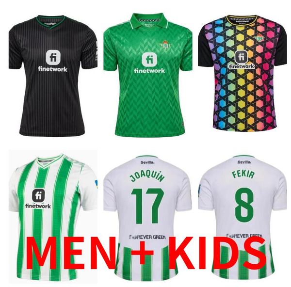 

23 24 real betis soccer jerseys fekir forever green manga corta joaquin b.iglesias camiseta de futbol juanmi estadio la cartuja 2023 2024 sp, Black;yellow