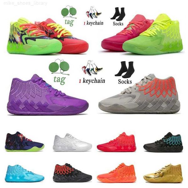 

2023 lamelo ball 1 mb.01 basketball shoes sneaker blue red silver blast buzz lo ufo not from here queen city rick and morty rock ridge mens, Black
