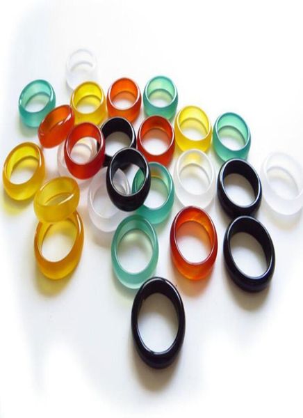 

new beautiful smooth multicolored round solid jadeagate gem stone band rings great value ps00374833560, Silver