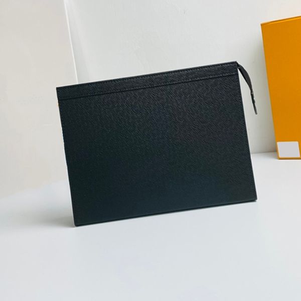 

mirror quality clutch travel bag official handbag office bag pochette fashion medium black leather pallet design square zip bag 30675 with b