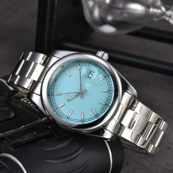 

luxury men's watches classics logo 41mm mechanical wristwatches 16233 sports watch automatic date dial wrist-watch man movement wristwa, Slivery;golden