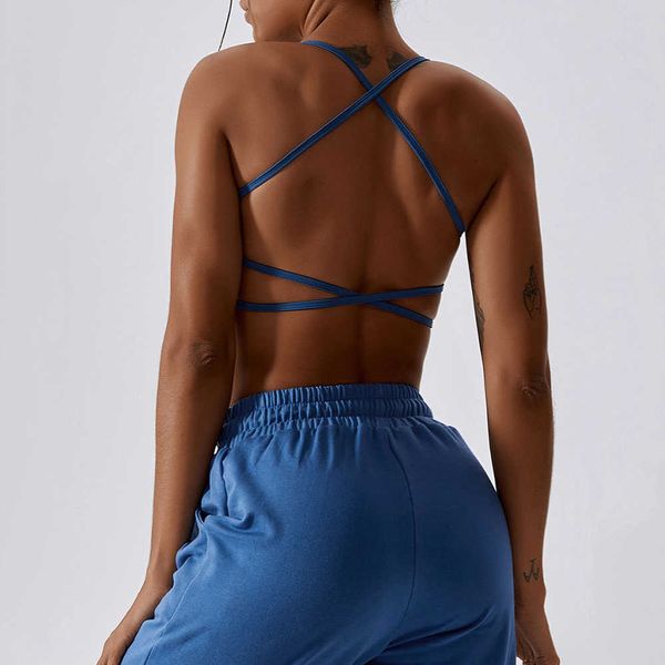 

lulu nude feeling yoga bra gym high-intensity push up workout running sports underwear women shockproof back fitness top