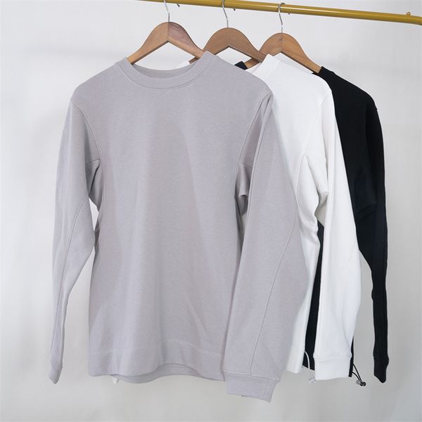 

ll french terry men yoga outfit oversized crew sweatshirts sweater loose long sleeve fitness workout crew neck blouse gym