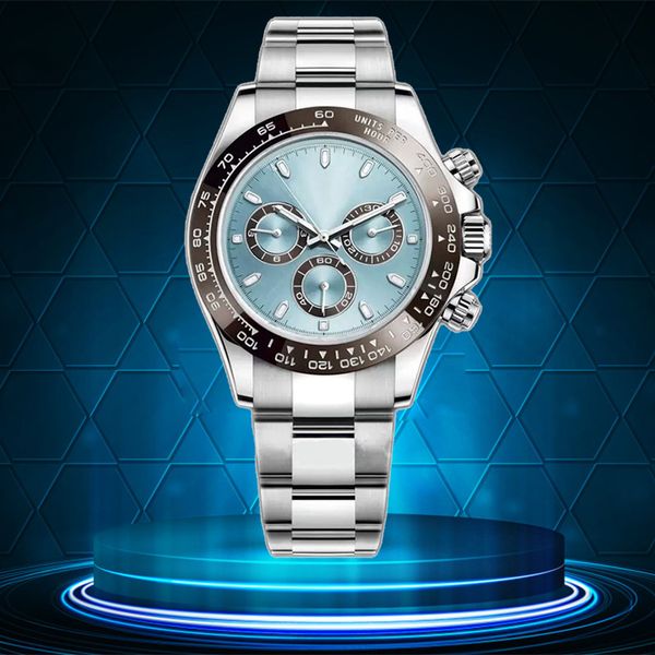 

man watch 40mm automatic mechanical watches designer 904l all stainless steel ceramic watch folding buckle waterproof super bright sapphire, Slivery;brown
