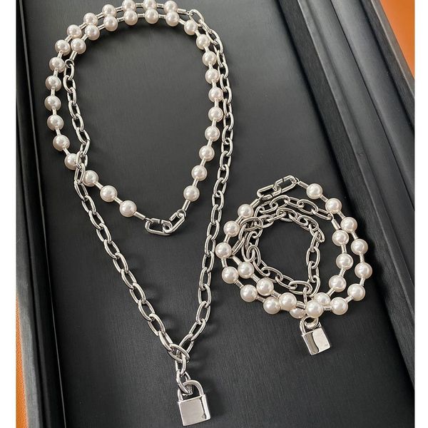 

strands strings designer pearl necklace bracelet women jewelry wedding brand gift trend 230729, Black