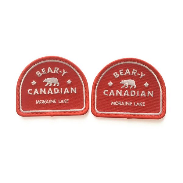 

embroidery patch with iron on backing melt glue patches for hat badges garment217n, Black