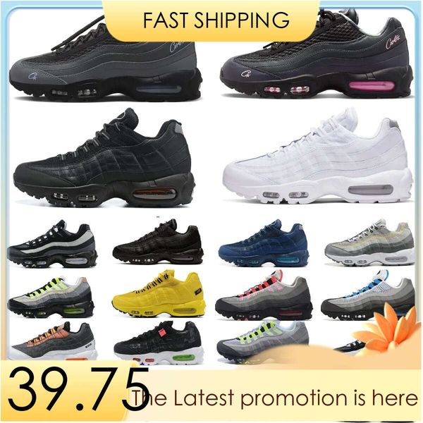 

aegean storm 95 running shoes men women 95s triple black white og neon dark beetroot crystal blue solar red grey fish scales olive