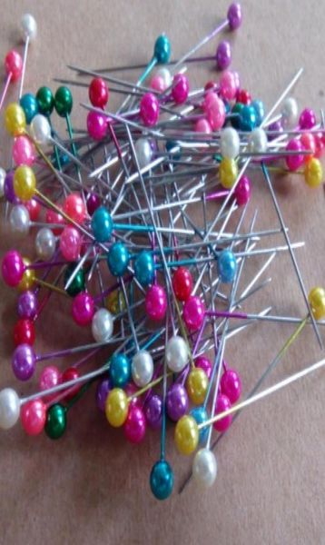 

36 cm plastic head pins sewing dressmaker pins in mixed color 6086859, Silver