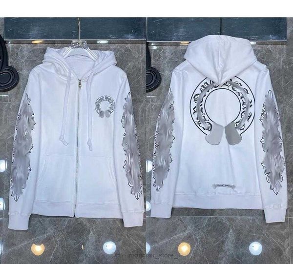 

designer mens hoodies winter sweatshirts heart hoodie ch long sleeve jacket loose coat hooded hoody woman hip hop hearts zip up s2 5962, Black