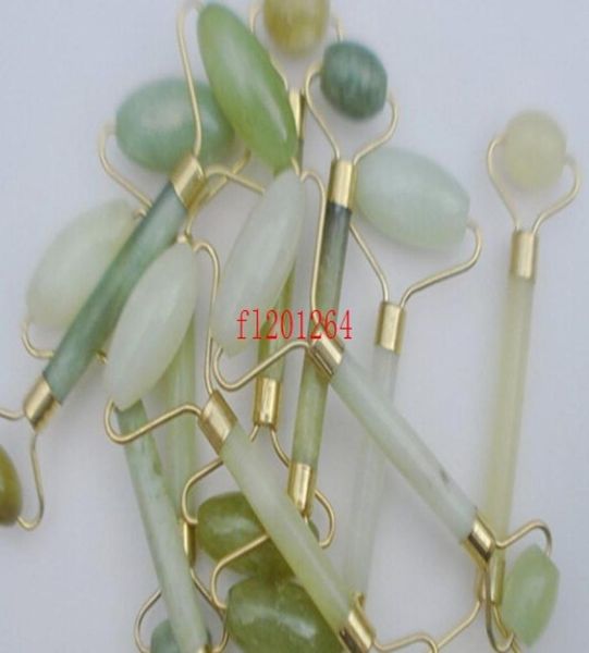 

1pcslot natural jade roller massage double roller face body roller stone roller massager5467589