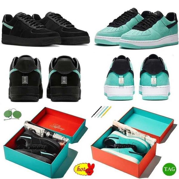 

2023 new shoes af 1 low tiffany black blue 1837 fashion sneakers with original box trainers