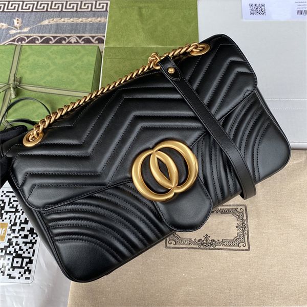 

medium shoulder bag 31cm designer crossbody bag 10a luxury chain bags genuine leather flap bags with box g015