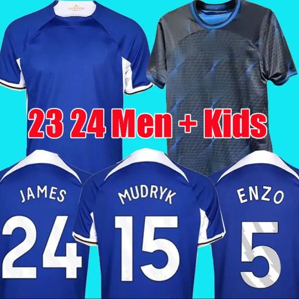 

23 24 CFC NKUNKU Soccer Jerseys N.JACKSON Kids Kit Player Version 2023 2024 ENZO PULISIC STERLING JAMES KOULIBALY AZPILICUETA HAVERTZ FOFANA Football Shirt Training, 23-24 home