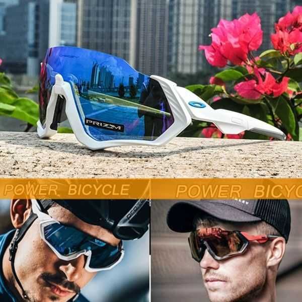 

oji 9401 three lens cycling glasses outdoor polarized sports sunglasses wind and sand resistant goggles, White;black