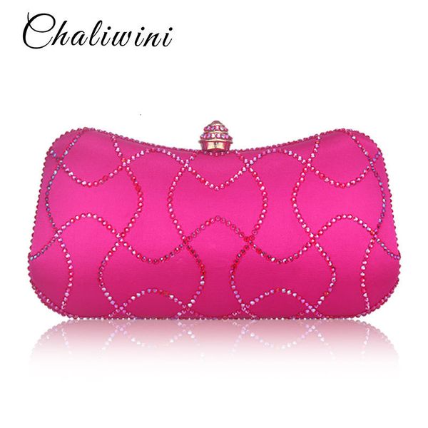 

evening bags style diamond women clutches ladies girl party wedding purse royal pink handbags clutch bag with chain 230729