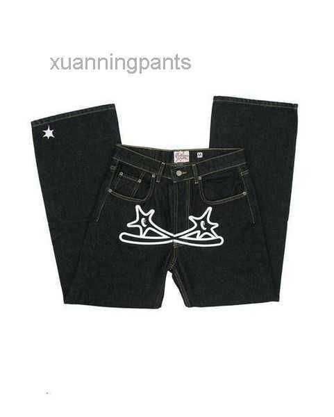 

jeans streetwear hip black pants fashion punk rock gothic baggy denim 6uqo, Blue