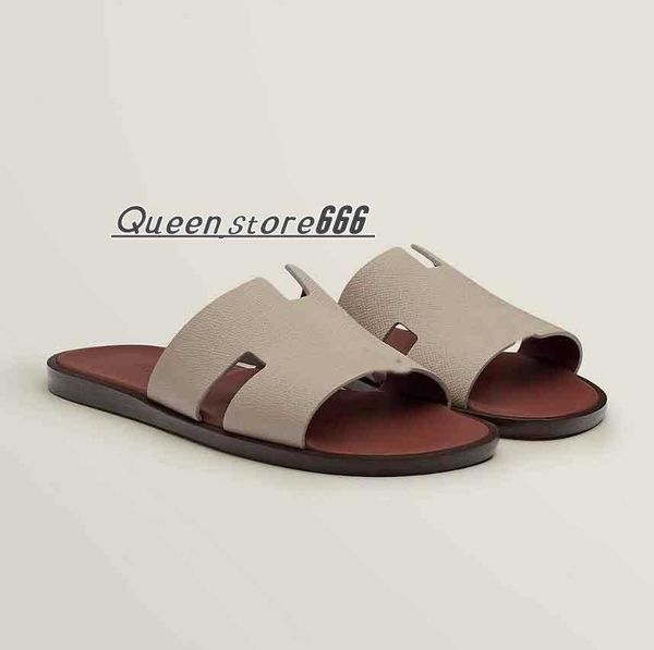 

fashion summer luxury izmir sandals shoes calfskin leather men slippers slip on beach slide flats boy's flip flops sandalias eu38-46, Black