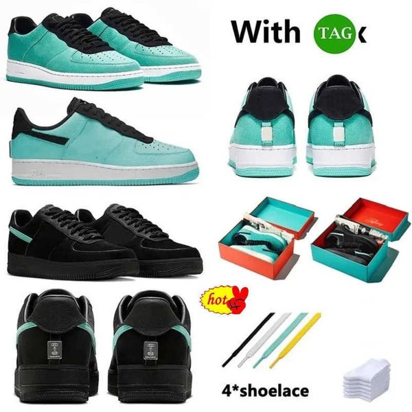 

authentic tiffany running shoes co. x 1 low 1837 friends and family blue black sports sneakers outdoor trainers with original box 36-46