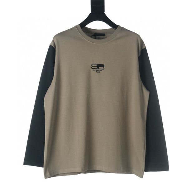 

men's plus tees & polos t-shirts round neck embroidered and printed polar style summer wear with street pure cotton 165y, Black;brown