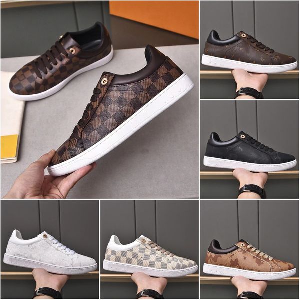 

frontrow sneaker designer men casual time out sneaker fashion leather high-quality low sneaker size 38-44, Black