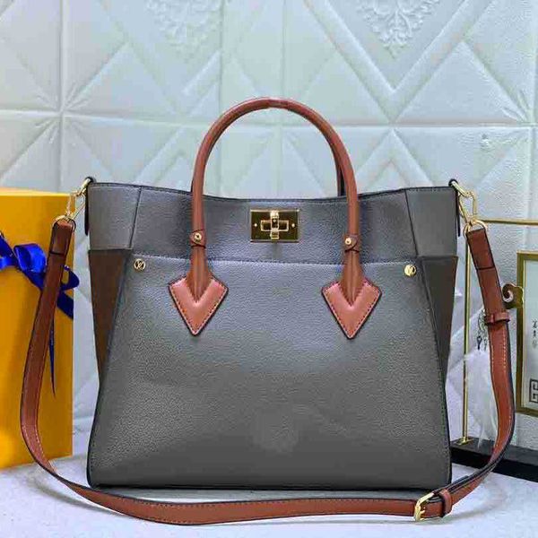 

women handbags ladies designer bags clutch shoulder female on my side bag original m53825 fine grain calfskin contrasting canvas purse walle