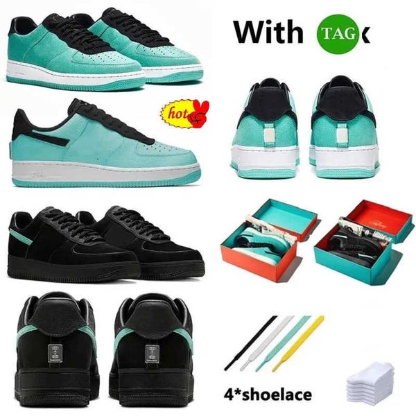

authentic tiffany running shoes co. x 1 low 1837 friends and family blue black sports sneakers outdoor trainers with original box 36-46 trai
