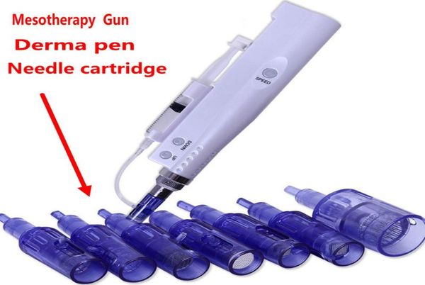 

2 in 1 needle cartridge for mesotherapy meso gun derma pen microneedle anti aging facial skin care use3885561, Black;white