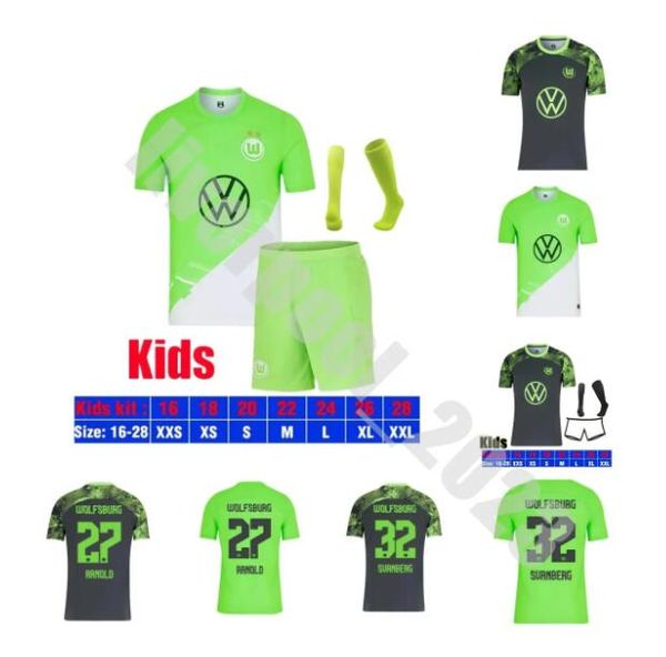 

23 24 vfl wolfsburg soccer jerseys lacroix van de ven 2023 2024 arnold svanberg football shirt marmoush wind waldschmidt wimmer nmecha gerha, Black;yellow