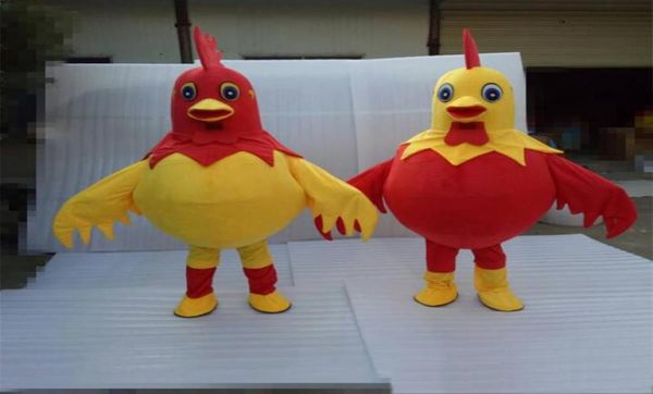 

2019 factory rooster mascot costume cock costume halloween christmas funny animal chicken mascot clothing size6245823, Red;yellow