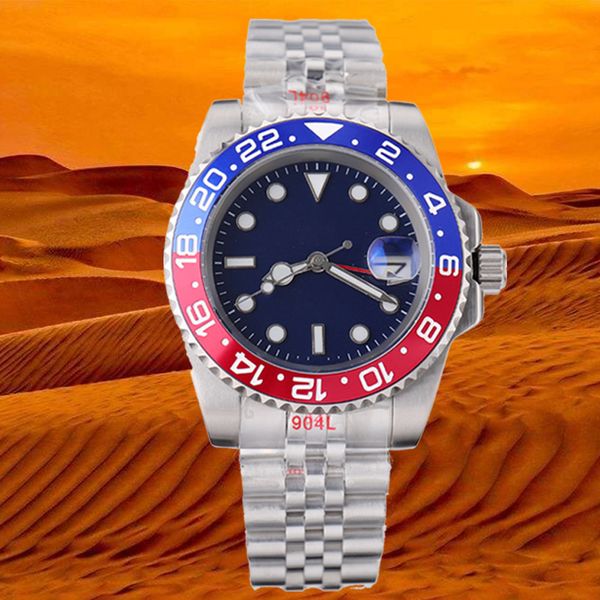 

mens automatic mechanical ceramic watches 40mm 904l full stainless steel wristwatches sapphire glass luminous watch business classic casual, Slivery;brown